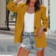 thumbnail image 1 of Puntoco Chaqueta Informal De Cuello Vuelto Sin Capucha Y Manga Larga Con Botones De Color Liso Para Mujer A La Moda, 1 of 9