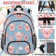 thumbnail image 2 of Herdesigns Pink Pig Backpack with Lunch Box Cute Pigs Lightweight Large Travel Work Laptop Backpacks Set Casual Daypacks, 2 of 8