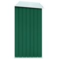 thumbnail image 2 of vidaXL Garden Log Storage Shed Galvanised Steel 330x84x152 cm Green, 2 of 4