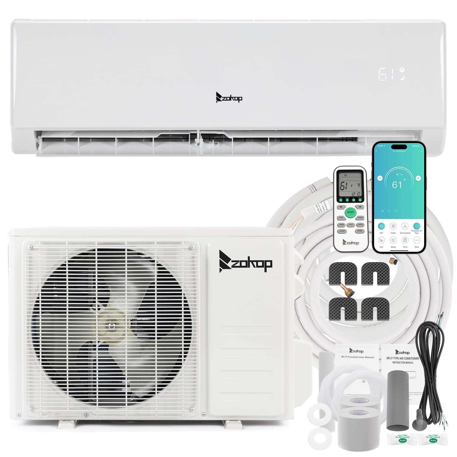 Ktaxon 5000 BTU Window Air Conditioner, 3-in-1 Cool/Fan/Dehumidifier Window AC Unit, Easycool Air Conditioner with Remote Control, Cools up to 150 Sq. Ft.
