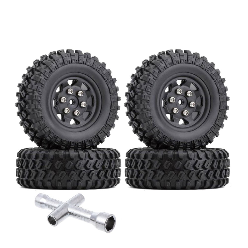 2.2" Metal Beadlock Wheel Rims&Tyre Tires 120MM For 1/10 RC Crawler Car TRX4 KM2 