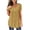 Khaki, variant on Women's Summer Solid Round Neck Button Pleated Short Sleeve Tops