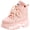 Pink, variant on ANUFER Women's Goth Punk High Top Platform Chunky Sneakers Lace Up Wedgel Heel Dad Shoes White SN02924 US8.5