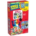 thumbnail image 2 of Kellogg's Froot Loops Original Breakfast Cereal, Good Source of Fiber, Family Size, 16.6 oz ( Include One Tissue Pack ), 2 of 8