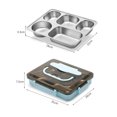 thumbnail image 2 of Fiambrera de acero inoxidable Contenedor de almuerzo a prueba de fugas Caja de metal Bento Abanopi Caja de almuerzo, 2 of 5