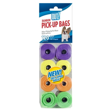 Out Dog Waste Pickup Bags 8 Rolls 120 Rainbow Colors Out Dog Waste Pickup Bags 8 Rolls 120 Rainbow Colors