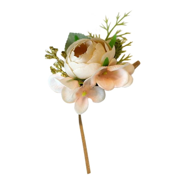 Ramillete para mujer y hombre mayimx ramo de boda flores artificiales AMARILLO Rosa amarilla Ramilletes de muñeca