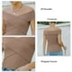 thumbnail image 4 of Top cruzado con hombros descubiertos, camisa ajustada acanalada de fibra de poliéster para mujer para cita LYUMO Paales para Bebés, 4 of 6