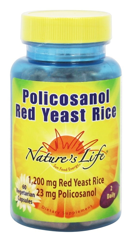 Nature's Life Policosanol Red Yeast Rice 60 Vegetarian Capsules