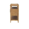 thumbnail image 2 of 2-door Storage Console In Toasted Almond, With Shelves And Hidden For Organization Natural Cane Door Console, Almond Finish, Enhances Home, 2 of 6