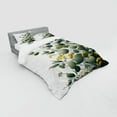 thumbnail image 2 of Ambesonne Eucalyptus Leaves Bedding Set 4 Pcs, Round Leaf Branch, Queen, Mustard and Peacock Green, 2 of 2