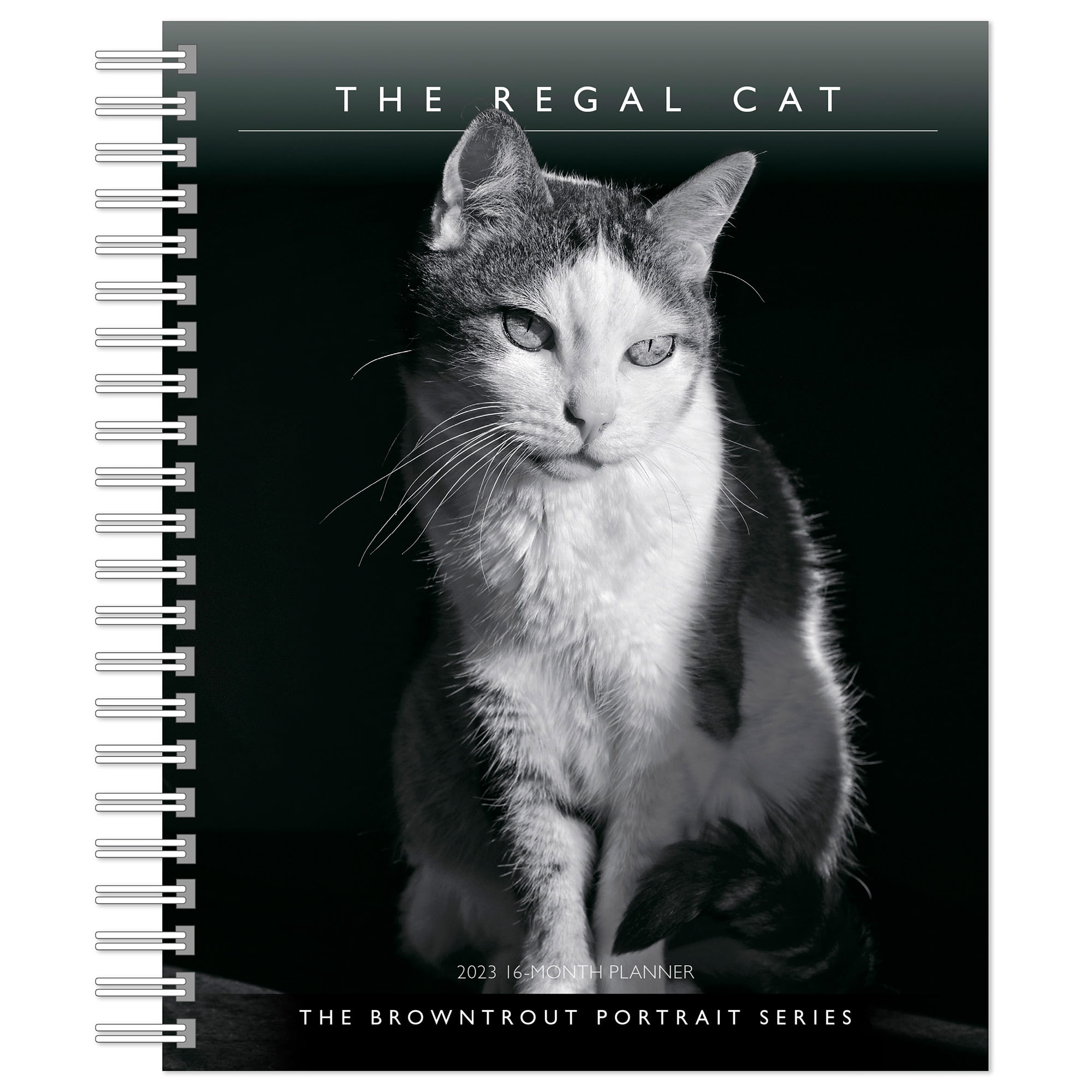 The Regal Cat | 2023 6x7.75' Wire-O Engagement Planner Calendar | BrownTrout