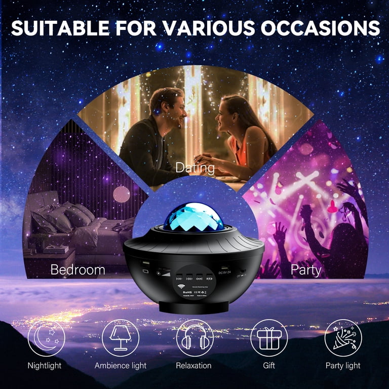 Skdwakiz 21 Effect Galaxy Projector with Bluetooth Speaker photo 7