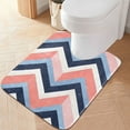 thumbnail image 2 of Yayeee Bath Rug for Bathroom Floor Non Slip Rectangle Fluffy Soft Absorbent Mat, 16"x24", White Geometric, 2 of 7
