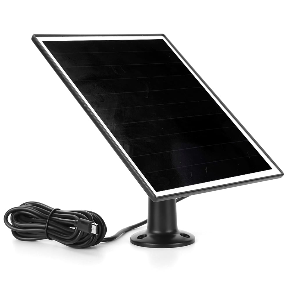 20W 5V High-Efficiency Shingled Solar Panel, IP65 Waterproof Type-C Solar Charger for Home Security Camera (Black)