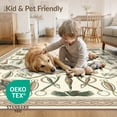 thumbnail image 4 of ODIKA 4'x6' Washable Area Rug Non-Slip, Chair-Friendly, Flatwoven Hunting Mallard Vintage Fishing Theme Lure Motif Reel Cattail for Home Office, Under Desk, 4 of 7