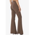 thumbnail image 4 of TheMoogan Women's Solid Plain High Rise Flared Comfy Trouser Stretch Cotton Yoga Pants, 4 of 6