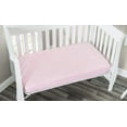 thumbnail image 3 of 100% Jersey Knit Cotton Fitted Crib Sheet, for Standard Crib and Toddler Mattresses Solid Pink, Soft & Breathable, for Boys and Girls, Size 28"x 52"x 9’’ Pack of 2, 3 of 5