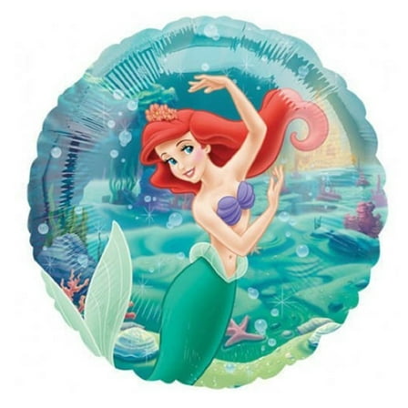 18 ARIEL The LITTLE MERMAID Round Balloon  Party Supplies Decorations Foil Mylar Balloon