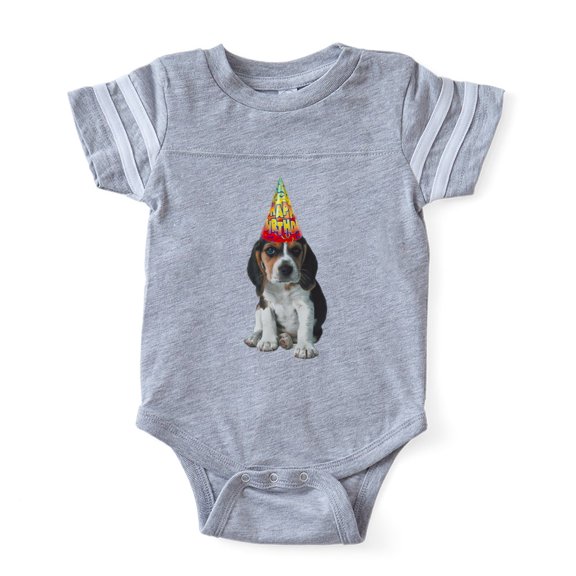 CafePress - Beagle Birthday - Cute Infant Baby Football Bodysuit