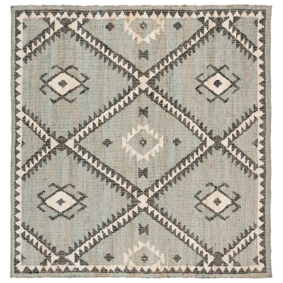 SAFAVIEH Kilim Aindreas Tribal Area Rug, Blue/Black, 7' x 7' Square