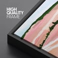 thumbnail image 2 of PixonSign Framed Canvas Print Wall Art Multicolor Pastel Paint Stroke Valley Nature Wilderness Illustrations Modern Art Decorative Minimal Rustic for Living Room, Bedroom, Office - 16"x24" Black, 2 of 5