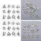 thumbnail image 3 of Dijes antiguos del zodíaco Yashi para hacer joyas 24 piezas Plata antigua, 3 of 5
