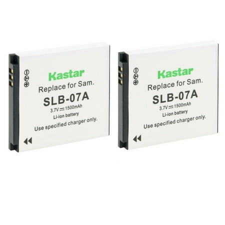 Kastar SLB-07A Battery 2-Pack Replacement for Samsung SLB-07 SLB-07A SLB07A SLB-07B SLB07B EA-SLB07 4302-001227 Battery SBC-07A SBC-L11 Charger TL90 TL100 TL205 TL210 TL220 TL225 Camera