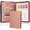 Pink, variant on Leather 3 Ring Portfolio Binder with Zipper, Professional Business Padfolio Organizer for Men & Women, A4 Letter Document Folder Case for Interview, Resume & 13 inch Laptop