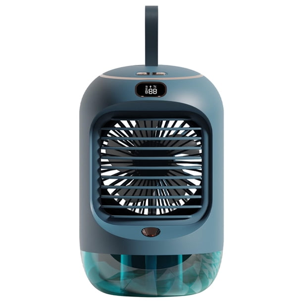 Aire acondicionado Ventilador de refrigeración Luz Mister Fan Refrigerador eléctrico con carga USB Capacidad de 280 ml Batería Pantalla LED , verde Baoblaze Ventilador de aire acondicionado