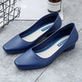 thumbnail image 2 of NOKIO Women's Low Chunky Heels Dress Shoes Women Shoes Coarse Heels Short Leather Boots Boots High Heels Women Boots Fashion Zipper Shoes Closed Toe Comfortable Wedding Work Pumps Shoes, 2 of 8