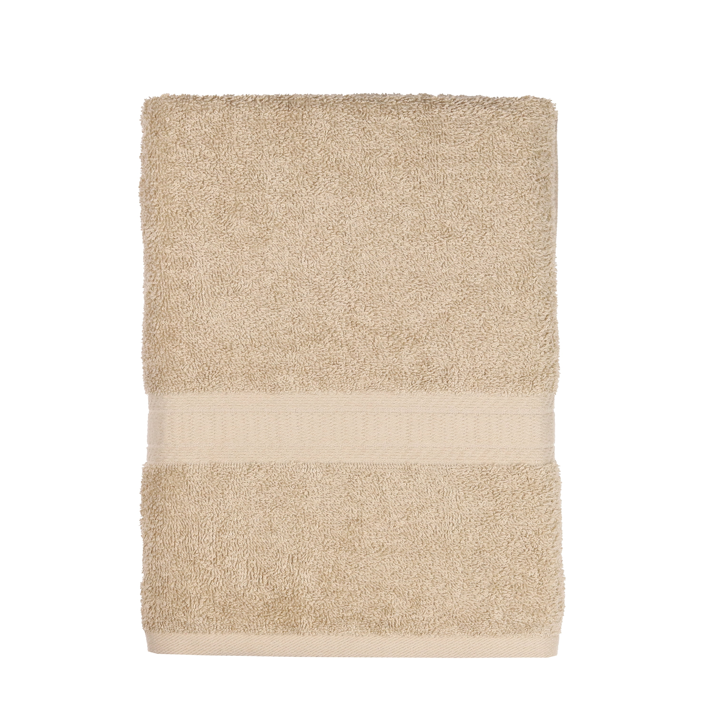 (2 pack) Mainstays Basic Bath Sheet,Soft 100% Cotton and Highly Absorbent Bath Sheet, Tan