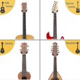 thumbnail image 3 of 1 pcs Guitar Wall Mount, Black Walnut Wood Guitar Hanger, U-Shaped Guitar Wall Hanger Mount, Guitar Holder Hook Stand Wall for Acoustic, Electric Guit, 3 of 4