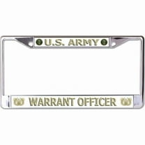 U.S. Army Warrant Officer #2 Chrome License Plate Frame