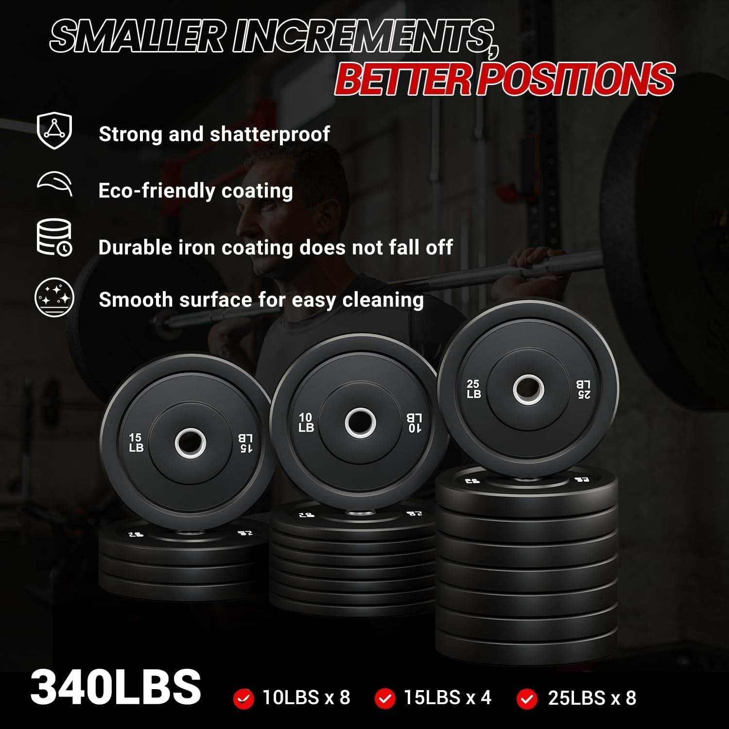 Power Cage, 2000LBS Squat Rack with LAT Pulldown, Multi-Function Weight Cage Strength Training Machine, Workout Cage with More Attachments for Home Gym Garage