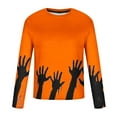 thumbnail image 5 of FDGIU Men's Halloween Graphic Tees Men Fashion Casual Print Sports Long Sleeves Round-Neck Blouses Shirts Casual Shirts, 5 of 5