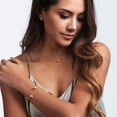 thumbnail image 4 of Set Juego de Joyería para Mujer con Cuarzo LuckyLy, Collar, Aretes y Brazalete con Baño de Oro 18k, Modelo Ivy rosa UNITALLA, 4 of 8