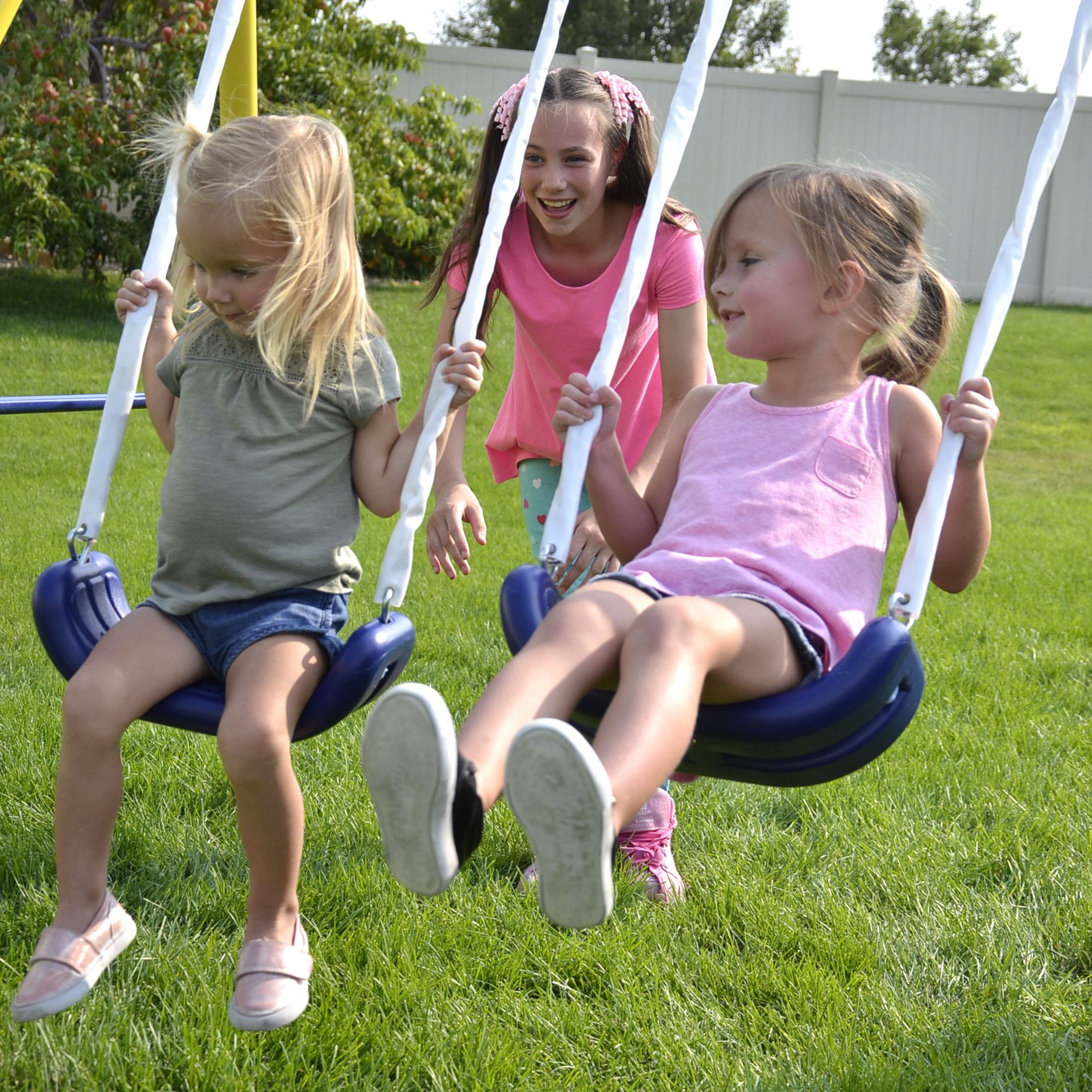 Sportspower Power Play Time Metal Swing Set with 2 Swings and Lifetime Warranty on Blow Molded Slide - image 5 of 10