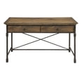 thumbnail image 2 of Coast To Coast Imports Corbin Medium Brown 2-Drawer Desk with Crown Molded Top, 2 of 6