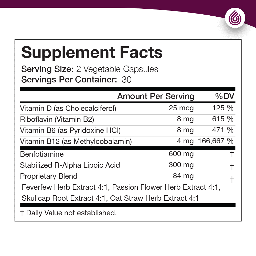 Nerve Renew Advanced Nerve Support - Alpha Lipoic Acid 300mg with B Complex - 60 Capsules