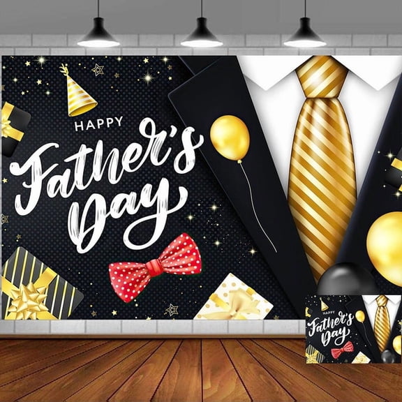 happy Father's Day Backdrop Banner Party Supplies Poster Movie Theme Background for Photography Kids Birthday Decorations
