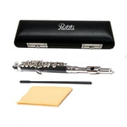 Paititi Professional Centertone Composite Wood Piccolo Flute Silver Plated Head Joint Ebonite Composite Wood Body with High Quality Case