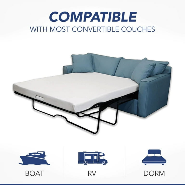 DynastyMattress 4 inch Cool Gel Memory Foam Mattress for Convertible Sofa RV Beds Full Size USA Made Walmart