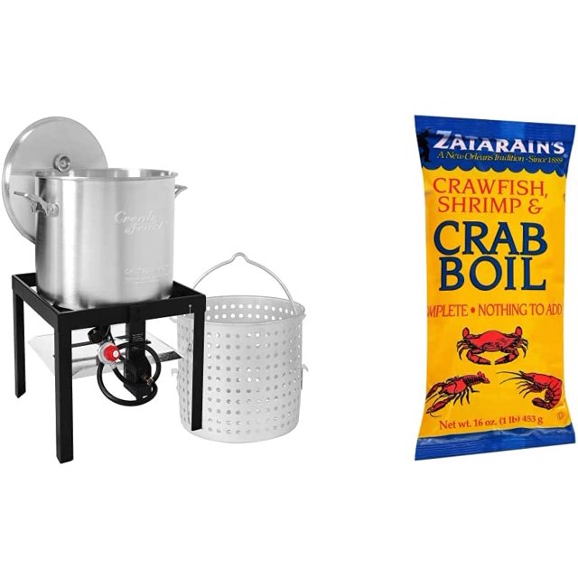 Creole Feast SBK0801 Seafood Boiling Kit with Strainer, Outdoor