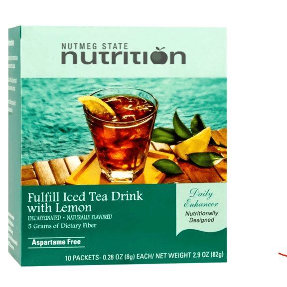 Diet Protein to Go By Nutmeg State Nutrition Fulfill High Fiber Drink Mix, Iced Tea with Lemon, 10 Servings