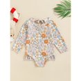 thumbnail image 2 of TheFound Baby Toddler Girl Long Sleeve Swimsuit Rashguard Swimwear Ruffled One Piece Bathing Suit, 2 of 6