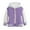Purple, variant on Kids Winter Coat Boys Girls Color-Block Baseball Hooded Jacket Thick Warm Outerwear for Autumn and Winter Daily Wear