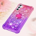 thumbnail image 4 of Clear Case for Samsung Galaxy A34 with Kickstand for Girls Women, Liquid Glitter Sparkle Bling Cute Case Gradient Quicksand Cover for Samsung Galaxy A34 JB Pink Mauve, 4 of 7