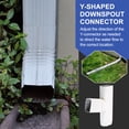 thumbnail image 4 of Downspout Gutter Y Shape Connector 3x4 Inch Square Downspout Diverter Rain Gutter Downspout Y Connector Rainwater Drainage, Fits 3 x 4 Inch,Left, 4 of 5