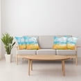 thumbnail image 4 of Ambesonne Beach Throw Pillow Cover 4 Pack, Abstract Sunny Seashore, 16", Pale Blue and Marigold, 4 of 7